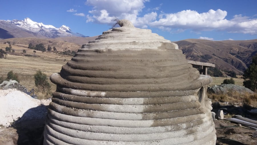 superadobe dome plaster 2